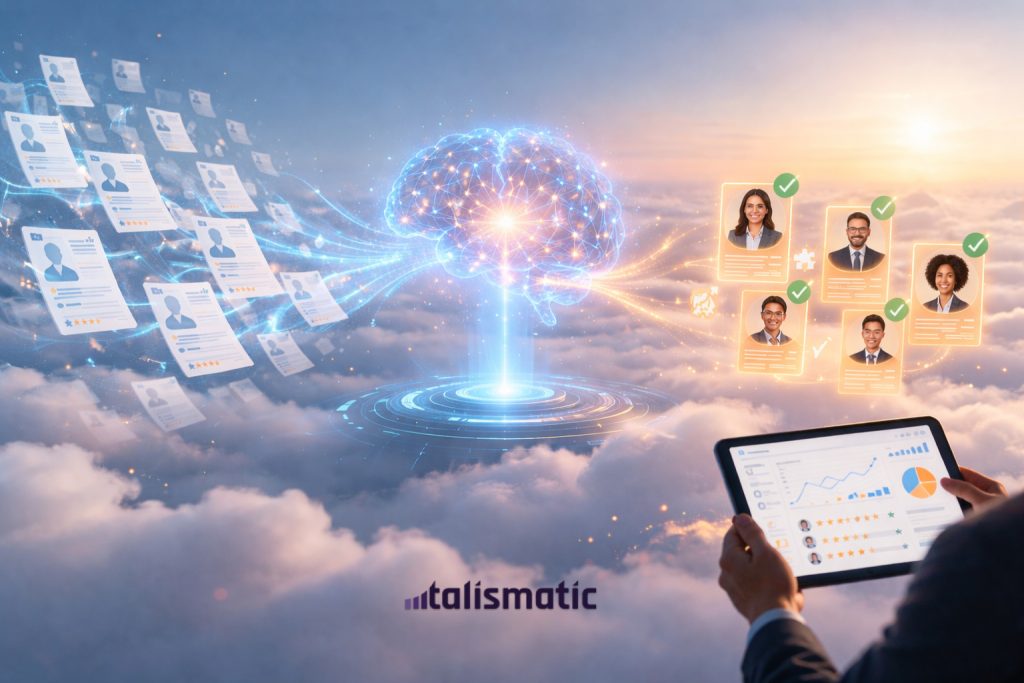 AI in ATS system analyzing resumes and candidate profiles