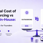 Outsourcing vs in-house hiring cost comparison showing key factors that help founders make smarter team-building decisions