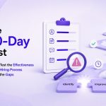 90-day hiring process audit framework showing recruitment bottleneck analysis and ways to improve hiring efficiency with AI